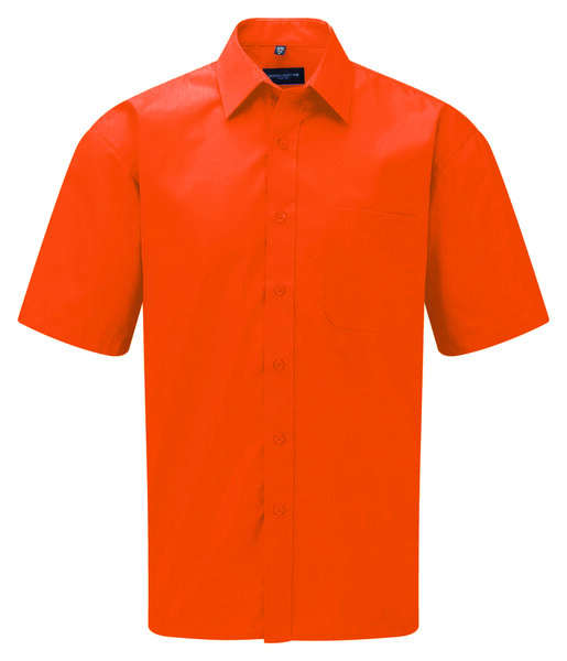 Russell Collection JZ935 - Camisa manga Corta Polycotton Easy Care Poplin