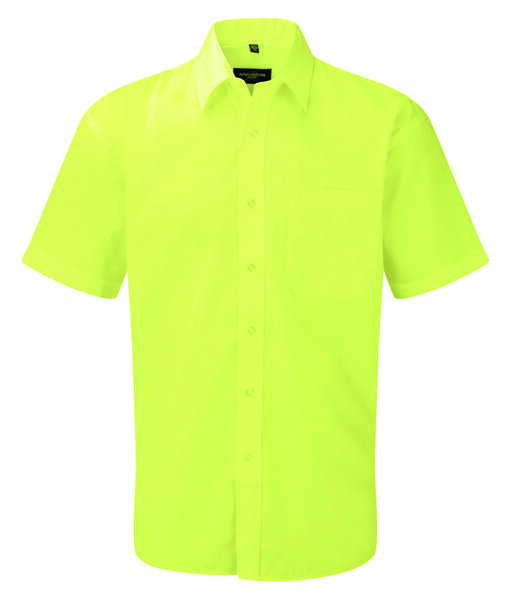 Russell Collection JZ935 - Mens Short Sleeve Polycotton Easy Care Poplin Shirt