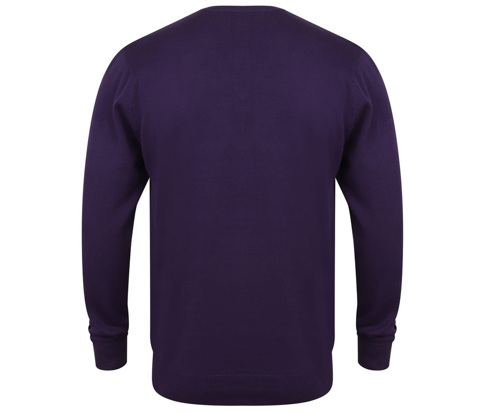 Henbury HY720 - Suéter con cuello de pico para hombre HY720