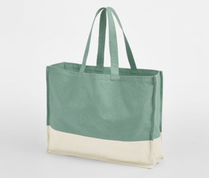 WESTFORD MILL WM858 - EARTHAWARE® ORGANIC CONTRAST SHOPPER Sage Green/Natural